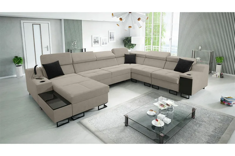 Galbally 5-sits Hörnsoffa beige - Möbler - Vardagsrum - Soffor - Hörnsoffor