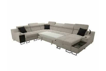 Galbally 5-sits Hörnsoffa Black - Möbler - Vardagsrum - Bäddsoffor - Hörnbäddsoffa