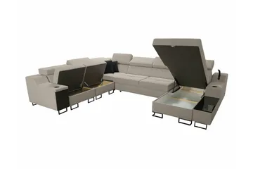 Galbally 5-sits Hörnsoffa Black - Möbler - Vardagsrum - Bäddsoffor - Hörnbäddsoffa