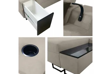 Galbally 5-sits Hörnsoffa Black - Möbler - Vardagsrum - Bäddsoffor - Hörnbäddsoffa