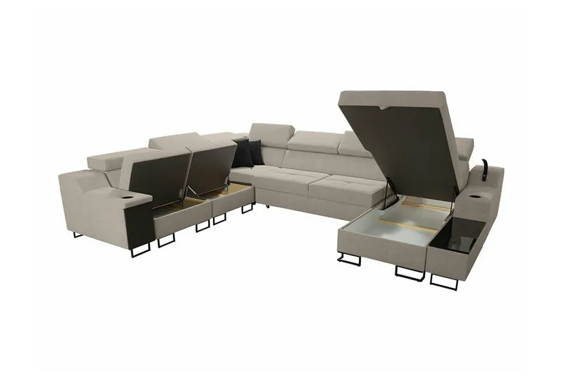 Galbally 5-sits Hörnsoffa Brown - Möbler - Vardagsrum - Soffor - Hörnsoffor