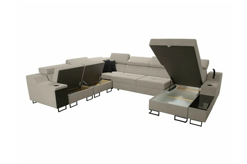 Galbally 5-sits Hörnsoffa Dark blue - Möbler - Vardagsrum - Soffor - Hörnsoffor