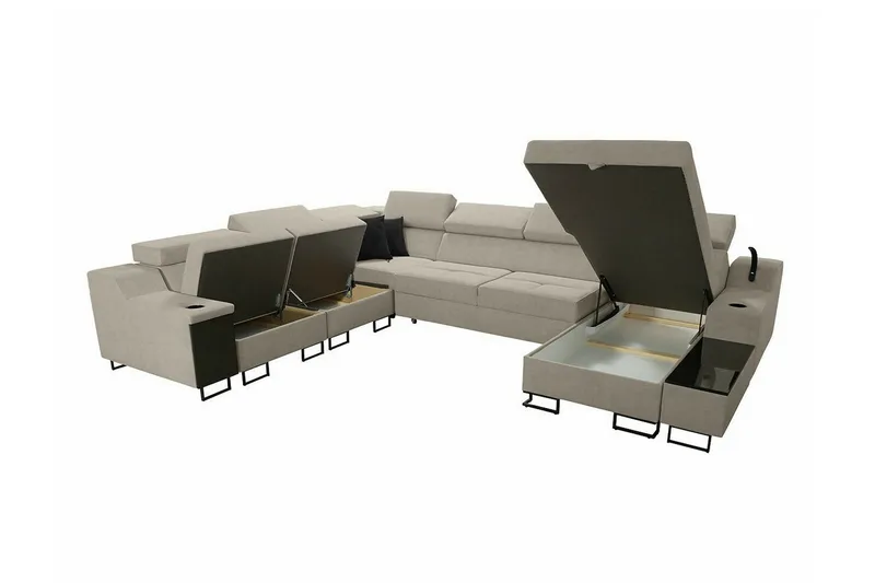 Galbally 5-sits Hörnsoffa Dark blue - Möbler - Vardagsrum - Soffor - Hörnsoffor