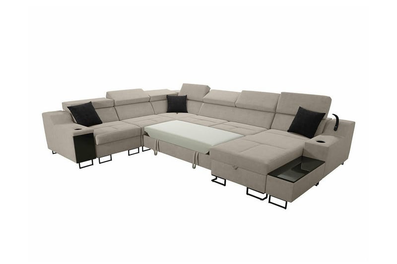 Galbally 5-sits Hörnsoffa NO_BRAND Beige - Möbler - Vardagsrum - Soffor - Hörnsoffor