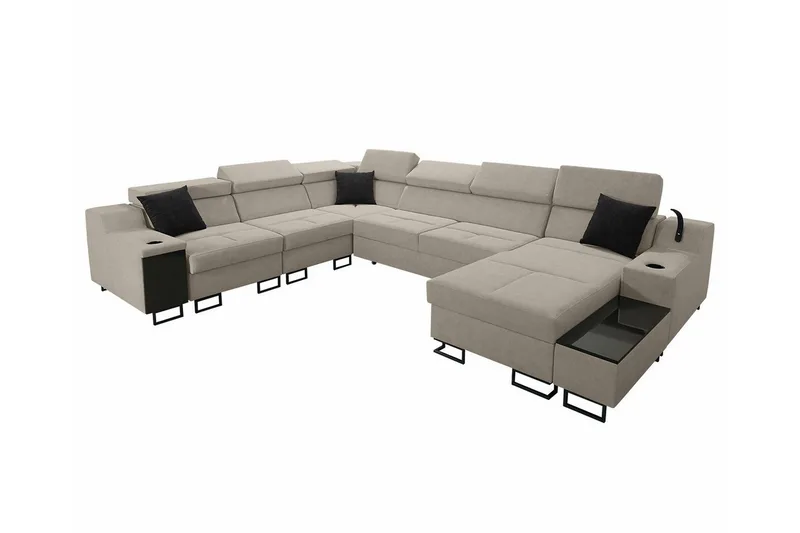 Galbally 5-sits Hörnsoffa NO_BRAND Beige