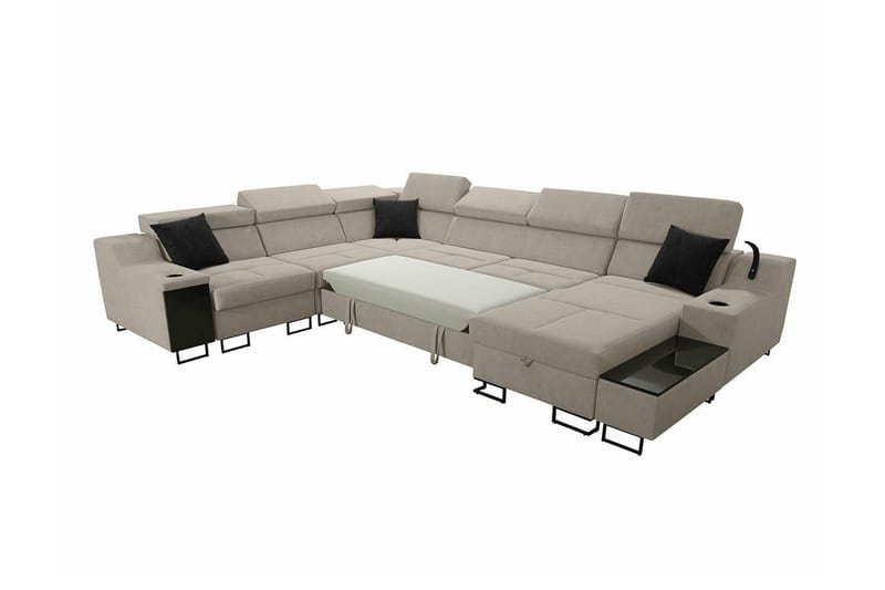 Galbally 5-sits Hörnsoffa NO_BRAND beige - Möbler - Vardagsrum - Soffor - Hörnsoffor