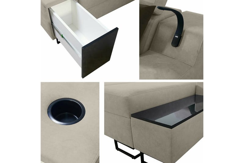 Galbally 5-sits Hörnsoffa NO_BRAND beige - Möbler - Vardagsrum - Soffor - Hörnsoffor