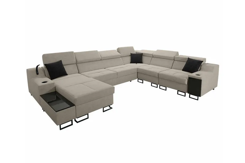 Galbally 5-sits Hörnsoffa NO_BRAND beige