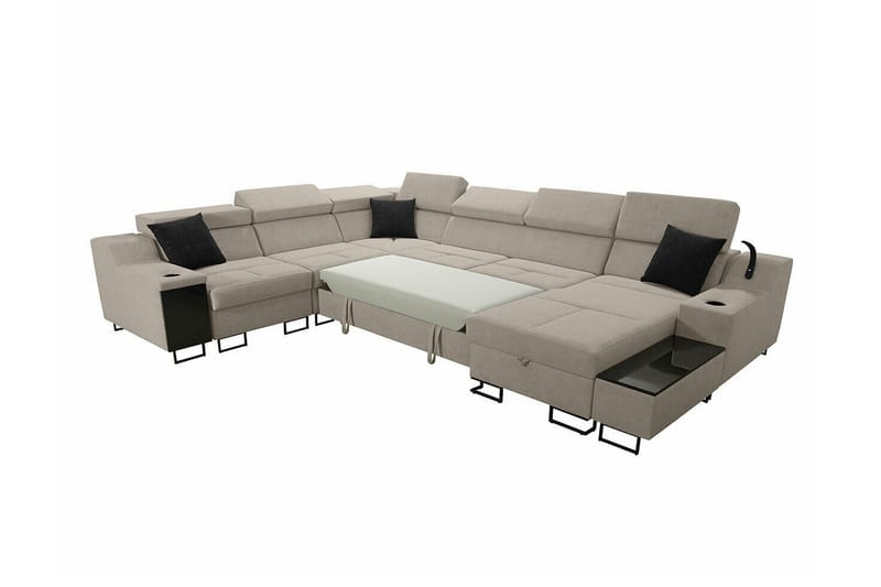 Galbally 5-sits Hörnsoffa NO_BRAND Black - Möbler - Vardagsrum - Soffor - Hörnsoffor