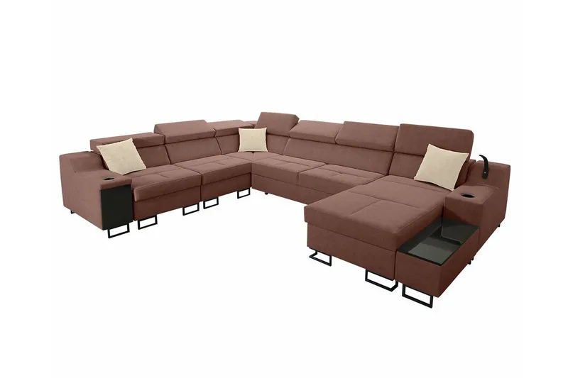Galbally 5-sits Hörnsoffa NO_BRAND Brown - Möbler - Vardagsrum - Soffor - Hörnsoffor