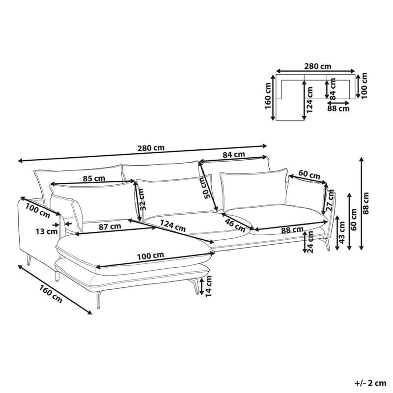 Hörnsoffa Gallo - Högervänd - Möbler - Vardagsrum - Soffor - Skinnsoffor