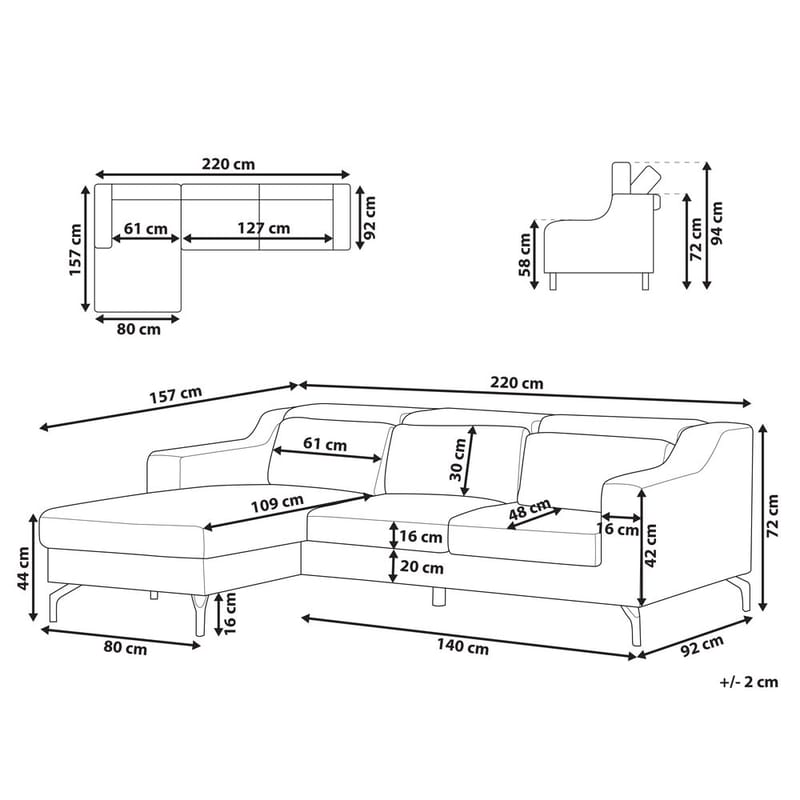 Hörnsoffa Glosli - Möbler - Vardagsrum - Soffor - Hörnsoffor
