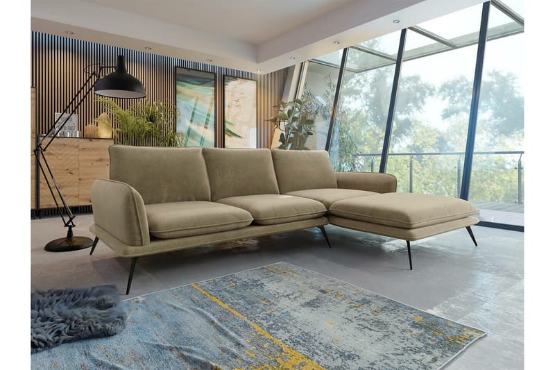 Graystone 3-sits Hörnsoffa Light Brown/Cream - Möbler - Vardagsrum - Soffor - Hörnsoffor