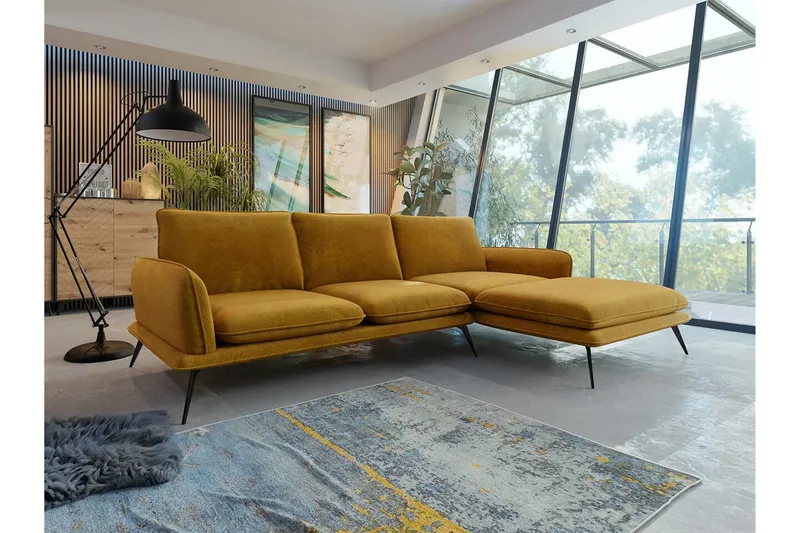 Graystone 3-sits Hörnsoffa Yellow - Möbler - Vardagsrum - Soffor - Hörnsoffor