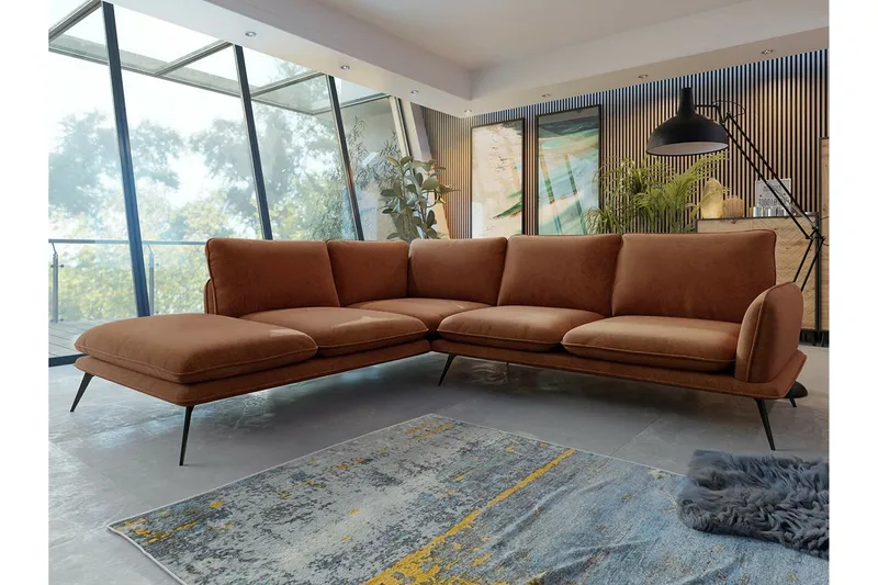 Graystone 4-sits Hörnsoffa Brown||Dark brown - Möbler - Vardagsrum - Soffor - Hörnsoffor