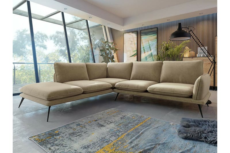 Graystone 4-sits Hörnsoffa Dark Beige/Mocca - Möbler - Vardagsrum - Soffor - Hörnsoffor