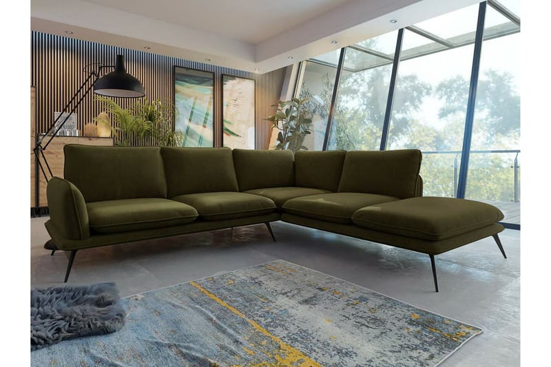 Graystone 4-sits Hörnsoffa Dark green - Möbler - Vardagsrum - Soffor - Hörnsoffor