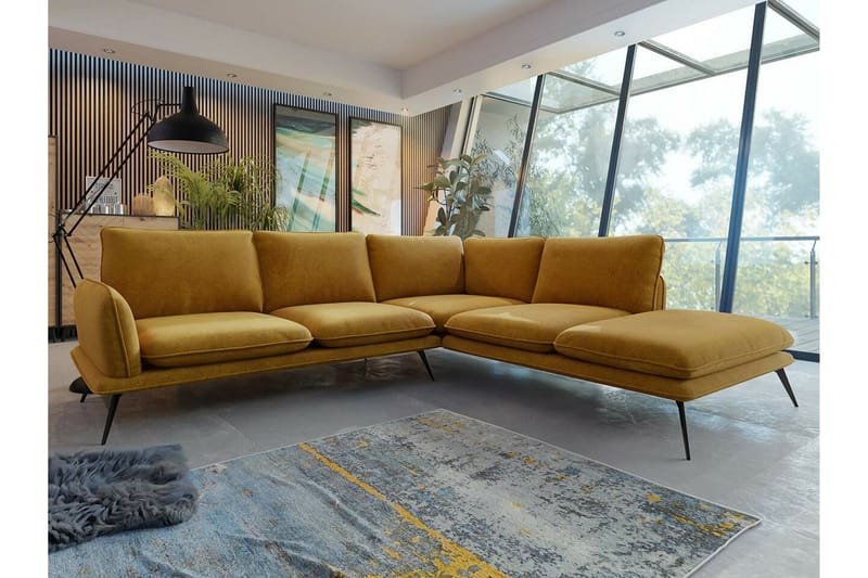 Graystone 4-sits Hörnsoffa Dark yellow - Möbler - Vardagsrum - Soffor - Hörnsoffor