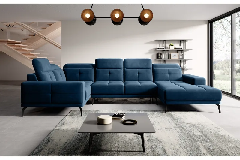 Hagglund Hörnsoffa m. Divan - Blå - Möbler - Vardagsrum - Soffor - Hörnsoffor