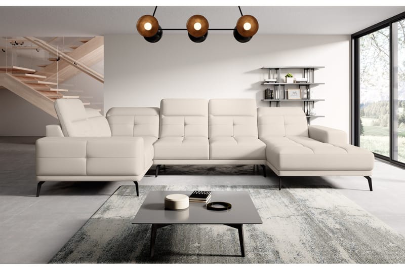 Hagglund Hörnsoffa m. Divan, Cremevit