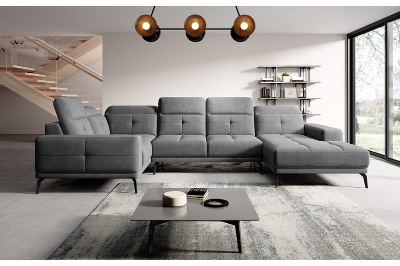 Hagglund Hörnsoffa m. Divan - Grå - Möbler - Vardagsrum - Soffor - Hörnsoffor