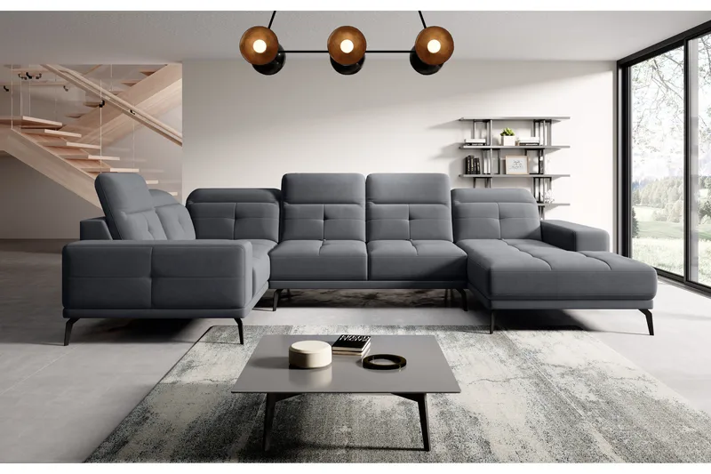 Hagglund Hörnsoffa m. Divan - Grå - Möbler - Vardagsrum - Soffor - Hörnsoffor