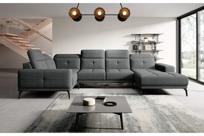 Hagglund Hörnsoffa m. Divan - Grå - Möbler - Vardagsrum - Soffor - Hörnsoffor