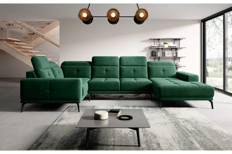 Hagglund Hörnsoffa m. Divan - Grön - Möbler - Vardagsrum - Soffor - Hörnsoffor