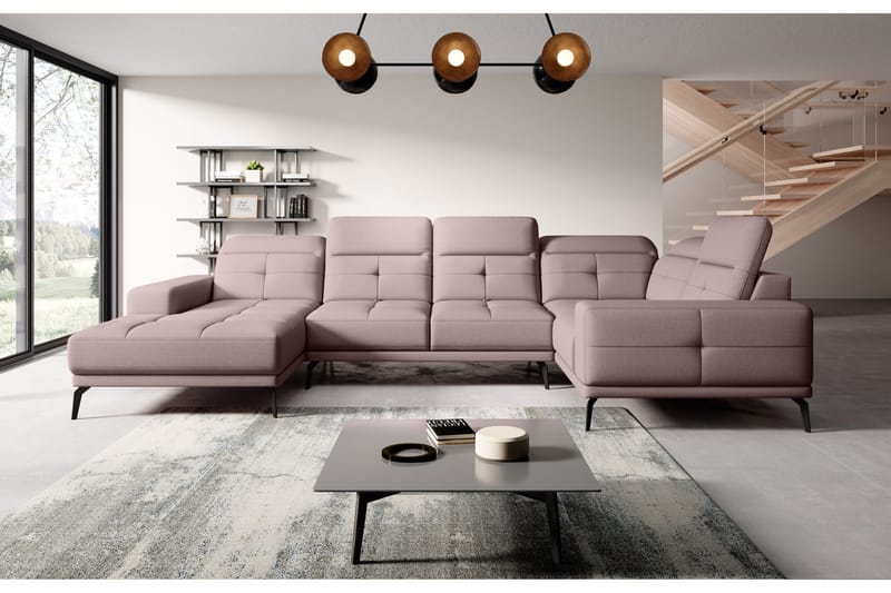 Hagglund Hörnsoffa m. Divan - Ljusrosa - Möbler - Vardagsrum - Soffor - Hörnsoffor