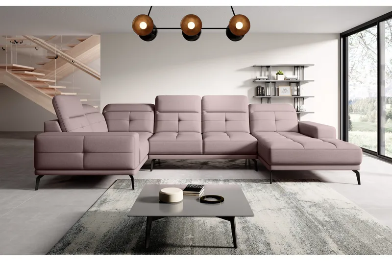 Hagglund Hörnsoffa m. Divan - Ljusrosa - Möbler - Vardagsrum - Soffor - Hörnsoffor