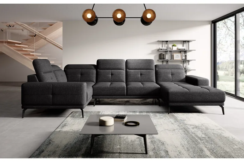 Hagglund Hörnsoffa m. Divan - Mörkgrå - Möbler - Vardagsrum - Soffor - Hörnsoffor