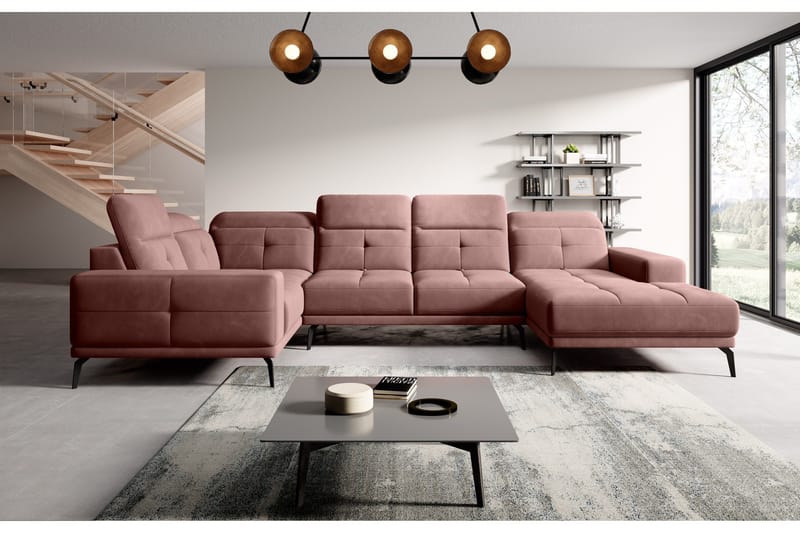 Hagglund Hörnsoffa m. Divan - Rosa - Möbler - Vardagsrum - Soffor - Hörnsoffor