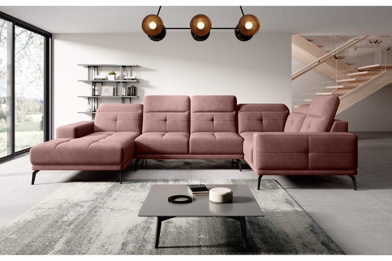 Hagglund Hörnsoffa m. Divan - Rosa - Möbler - Vardagsrum - Soffor - Hörnsoffor