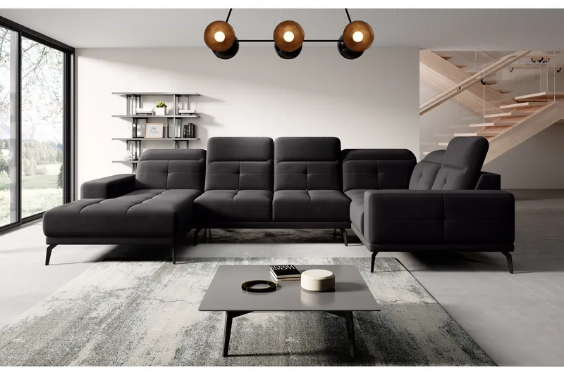 Hagglund Hörnsoffa m. Divan - Svart - Möbler - Vardagsrum - Soffor - Hörnsoffor