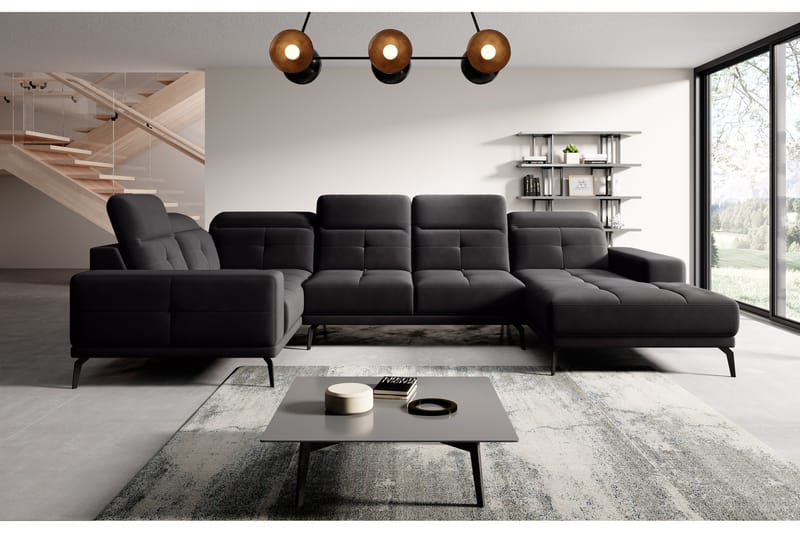 Hagglund Hörnsoffa m. Divan - Svart - Möbler - Vardagsrum - Soffor - Hörnsoffor