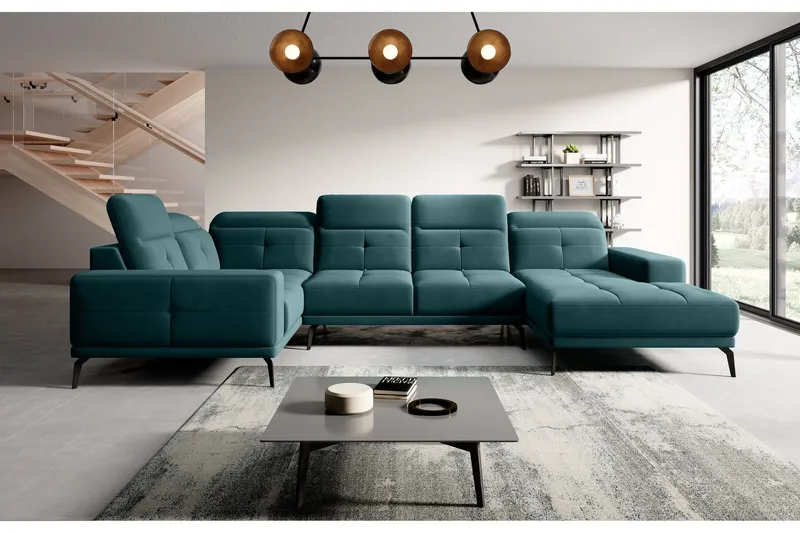 Hagglund Hörnsoffa m. Divan - Turkos - Möbler - Vardagsrum - Soffor - Hörnsoffor