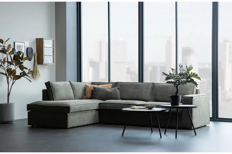 Hearness 3-Sits Soffa med Schäslong Vänster - Grön - Möbler - Vardagsrum - Soffor - Hörnsoffor