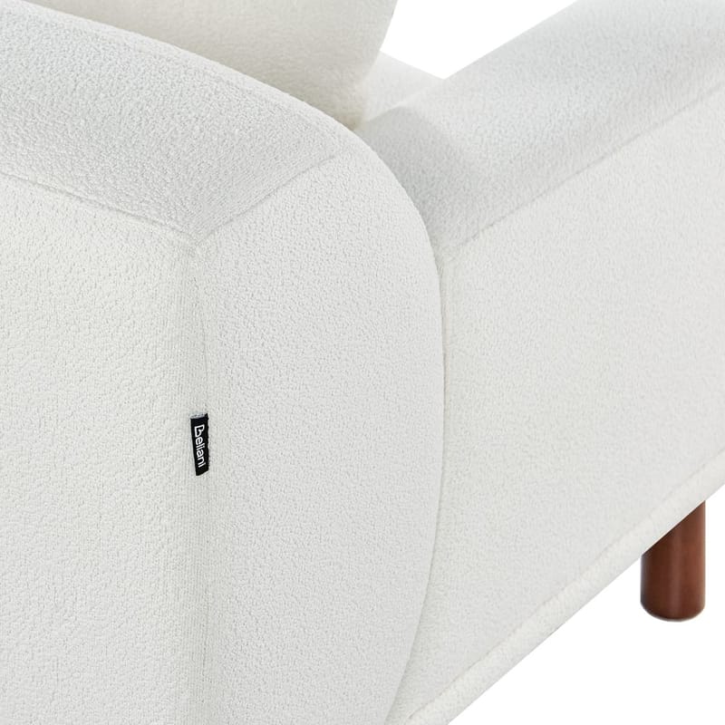 Hörnsoffa Holt - Vit, brun/Bouclé - Möbler - Vardagsrum - Soffor - Hörnsoffor