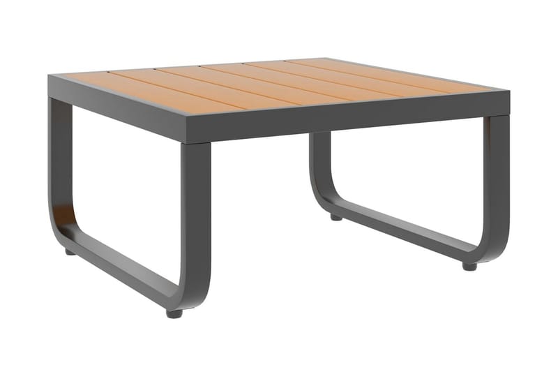 Hörnsoffa Utomhus set med dynor 5 delar aluminium och WPC - Grå - Utemöbler - Utesoffor & bänkar - Loungesoffa