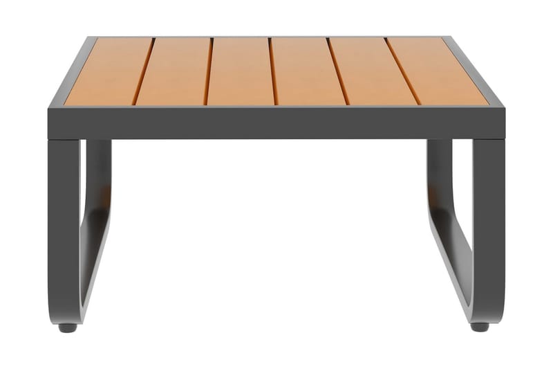 Hörnsoffa Utomhus set med dynor 5 delar aluminium och WPC - Grå - Utemöbler - Utesoffor & bänkar - Loungesoffa