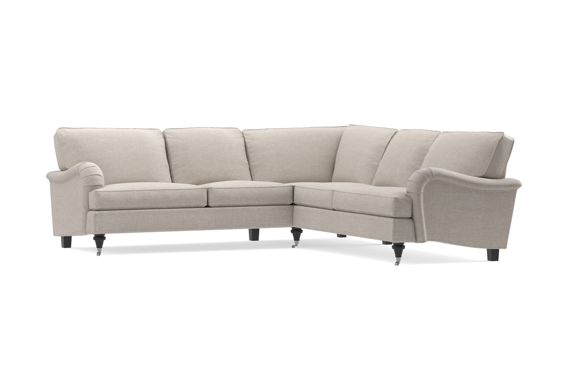 howard classic 6-sits l-formad hörnsoffa i tyg - beige