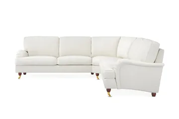 Howard Lyx 6-sits Högervänd L-formad Hörnsoffa i Bouclé - Vit - Möbler - Vardagsrum - Soffor - Hörnsoffor