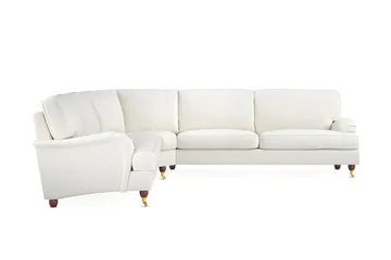 Howard Lyx 6-sits Högervänd L-formad Hörnsoffa i Bouclé - Vit - Möbler - Vardagsrum - Soffor - Hörnsoffor