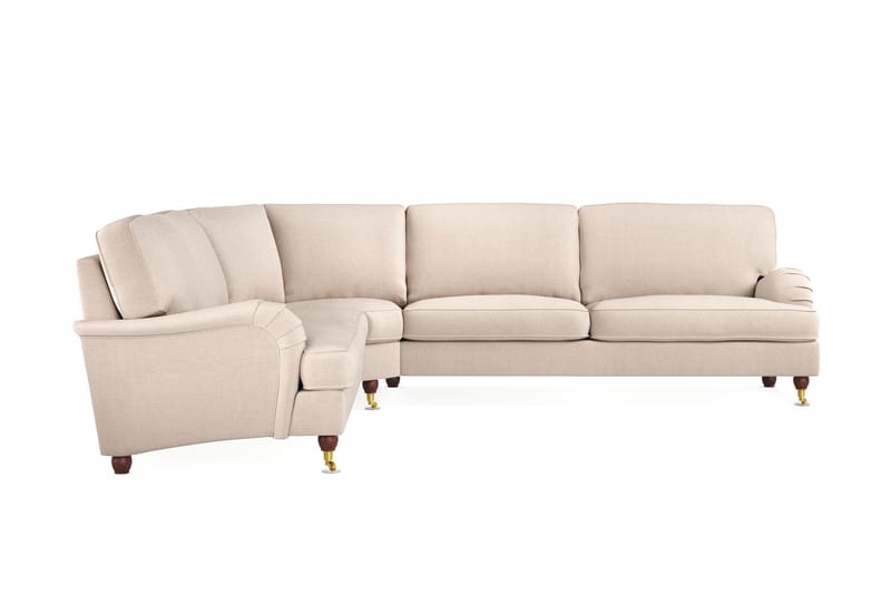 Howard Lyx 6-sits Högervänd L-formad Hörnsoffa i Tyg - Beige - Möbler - Vardagsrum - Soffor - Hörnsoffor