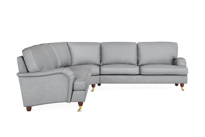 Howard Lyx 6-sits Högervänd L-formad Hörnsoffa i Tyg, Ljusgrå