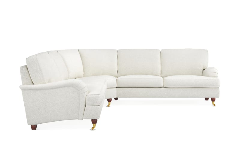 Howard Lyx 6-sits Vänstervänd L-formad Hörnsoffa i Bouclé - Vit - Möbler - Vardagsrum - Soffor - Hörnsoffor