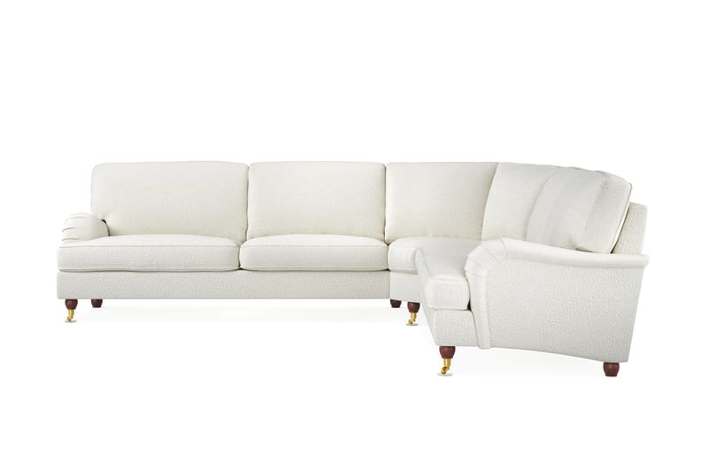 Howard Lyx 6-sits Vänstervänd L-formad Hörnsoffa i Bouclé - Vit - Möbler - Vardagsrum - Soffor - Hörnsoffor