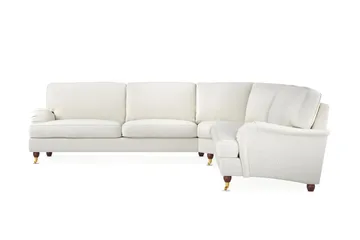 Howard Lyx 6-sits Vänstervänd L-formad Hörnsoffa i Bouclé - Vit - Möbler - Vardagsrum - Soffor - Hörnsoffor