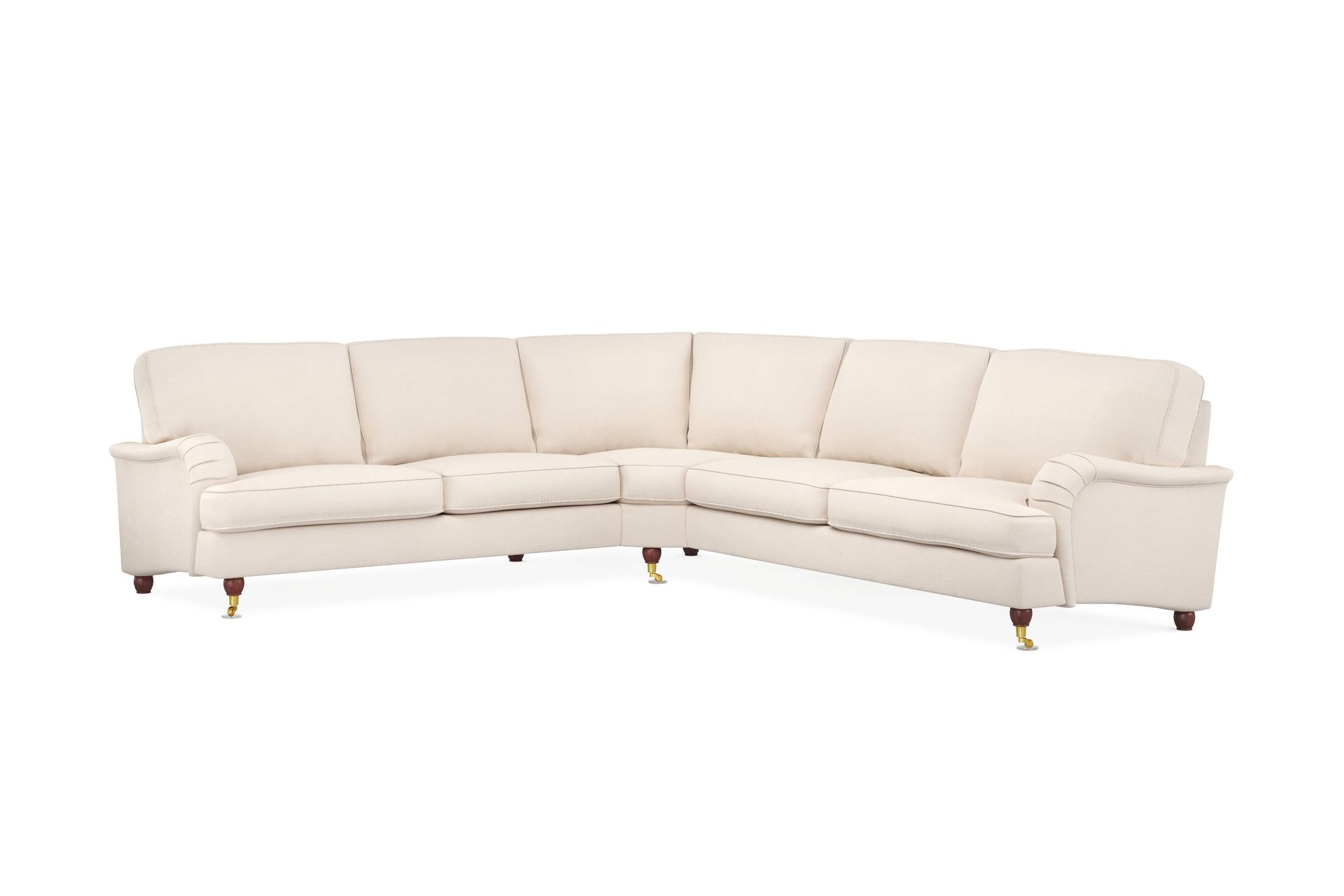 howard lyx 6-sits vänstervänd l-formad hörnsoffa i manchester - beige