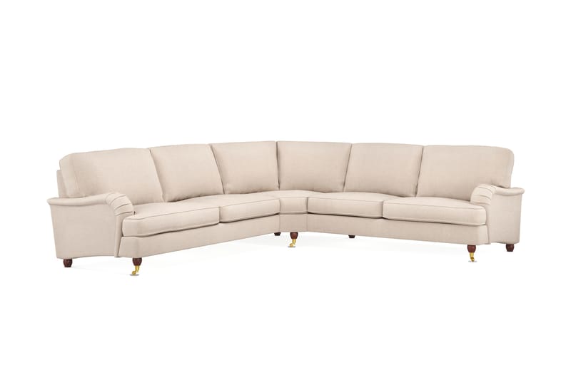 Howard Lyx 6-sits Vänstervänd L-formad Hörnsoffa i Tyg - Beige - Möbler - Vardagsrum - Soffor - Hörnsoffor